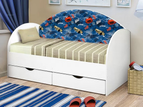 Кровать Софа 11 без борта Велюр Гонщик в Тюмени - mebel-tymen.ru | фото