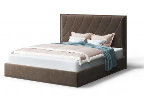 Кровать СОФИЯ 2000*1200мм (без опор), велюр Бренди лайт 29 (коричневый), (б/основания, б/матраса) в Тюмени - mebel-tymen.ru | фото