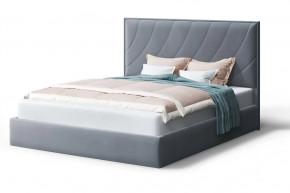 Кровать СОФИЯ 2000*1200мм (без опор), велюр NEO 25 (серый), (б/основания, б/матраса) в Тюмени - mebel-tymen.ru | фото