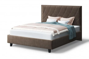 Кровать СОФИЯ 2000*1200мм (на опорах), велюр Бренди лайт 29 (коричневый), (б/основания, б/матраса) в Тюмени - mebel-tymen.ru | фото