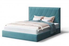 Кровать СОФИЯ 2000*1400мм (без опор), велюр NEO 22 (бирюзовый), (б/основания, б/матраса) в Тюмени - mebel-tymen.ru | фото