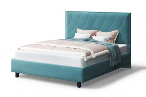 Кровать СОФИЯ 2000*1400мм (на опорах), велюр NEO 22 (бирюзовый), (б/основания, б/матраса) в Тюмени - mebel-tymen.ru | фото