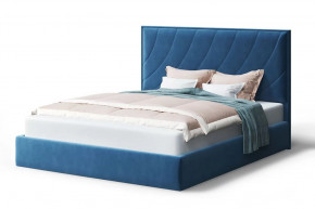 Кровать СОФИЯ 2000*1800мм (без опор), велюр Бренди лайт 08 (синий), (б/основания, б/матраса) в Тюмени - mebel-tymen.ru | фото
