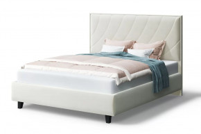 Кровать СОФИЯ 2000*1800мм (на опорах), велюр Бренди лайт 02 (серо-белый), (б/основания, б/матраса) в Тюмени - mebel-tymen.ru | фото