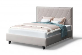 Кровать СОФИЯ 2000*1800мм (на опорах), велюр NEO 02 (бежевый), (б/основания, б/матраса) в Тюмени - mebel-tymen.ru | фото