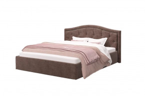 Кровать Стелла, 1400*2000 мм, велюр Rock 05, коричневый в Тюмени - mebel-tymen.ru | фото