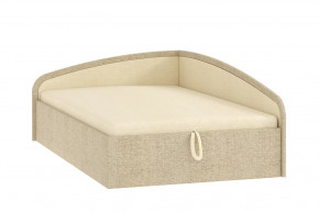 Кровать-тахта 1200 Адель 061 Рогожка Тесла милк/Рогожка Тесла мокко в Тюмени - mebel-tymen.ru | фото