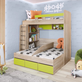 Кровать ТРИО Белое дерево, Дуб сонома Ярофф в Тюмени - mebel-tymen.ru | фото