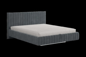 Кровать Твикс 160х200 см графит (велюр) в Тюмени - mebel-tymen.ru | фото