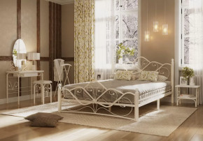 Кровать "Венера 2" КМД4-02 КРЕМОВО-БЕЛАЯ (1800*2000) (ножки-кремово-белый) с коваными элементами в Тюмени - mebel-tymen.ru | фото