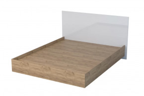 Кровать Эго арт. 031-М1, 1600*2000 мм, дуб крафт золотой/белый глянец Диал в Тюмени - mebel-tymen.ru | фото