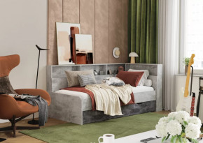 Кровать Юта 1,8*0,8 м Бетон Светлый/Бетон Темный в Тюмени - mebel-tymen.ru | фото