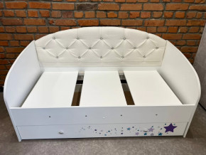 Кровать Звездочка на щитах без бортика Букле молочный Техномебель в Тюмени - mebel-tymen.ru | фото