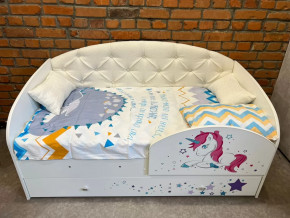 Кровать Звездочка на щитах с бортиком Букле молочный Техномебель в Тюмени - mebel-tymen.ru | фото