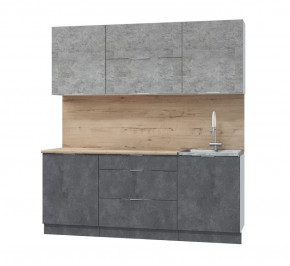 Кух. гарнитур Асти-бетон 2.0, белый/бетон светлый/ бетон темный/ ПФ дуб бунратти (б/с 800) в Тюмени - mebel-tymen.ru | фото