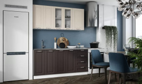 Кухня 1,6 м "Вита" Шато крем/Шато Арабика в Тюмени - mebel-tymen.ru | фото