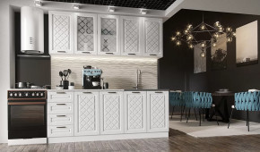 Кухня 2,0 м "Агава" Акация  белая/ Аква (Столеш.Калаката) в Тюмени - mebel-tymen.ru | фото