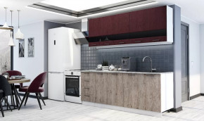 Кухня 2,0 м "Астра" красное дерево патина/Дуб галиано в Тюмени - mebel-tymen.ru | фото