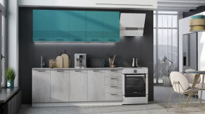 Кухня 2,0 м "Лагуна" Морская волна софт/дуб седой в Тюмени - mebel-tymen.ru | фото