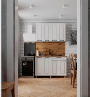 Кухня АЛИКАНТЕ 1,2м (б/сушки, б/мойки 600), ЛДСП Белый/МДФ Белый снег Б/СТОЛЕШН в Тюмени - mebel-tymen.ru | фото