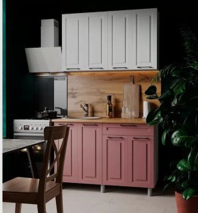 Кухня АЛИКАНТЕ 1,2м (б/сушки, б/мойки 600), ЛДСП Белый/МДФ Белый снег-Пудра Б/СТОЛЕШН в Тюмени - mebel-tymen.ru | фото