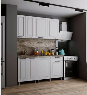 Кухня АЛИКАНТЕ 1,8м (б/сушки, б/мойки 800), ЛДСП Белый/МДФ Белый снег Б/СТОЛЕШН в Тюмени - mebel-tymen.ru | фото