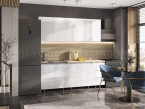 Кухня Челси 2,0м Белый глянец холодный/Белый в Тюмени - mebel-tymen.ru | фото