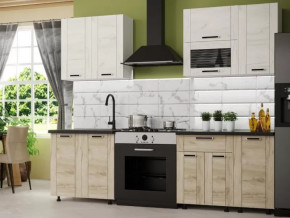 Кухня "Диана 4-У" фасад Лофт 1,8 м Белый/Дуб крафт серый/Дуб крафт белый в Тюмени - mebel-tymen.ru | фото