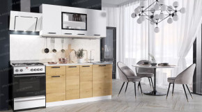 Кухня Хозяюшка 1,5 м ЛДСП Белый/Дуб вотан в Тюмени - mebel-tymen.ru | фото