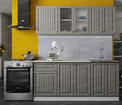 Кухня "Хозяюшка"  1,8 м Белый/Трюфель в Тюмени - mebel-tymen.ru | фото