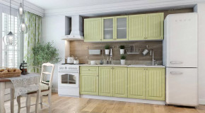 Кухня "Хозяюшка" магнолия-деним 2,0 м Белый/Фисташка в Тюмени - mebel-tymen.ru | фото