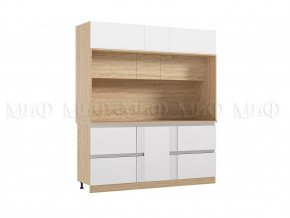 Кухня МДФ Карина Центральная секция 2000 (Пластер Бьянко/Сонома) в Тюмени - mebel-tymen.ru | фото