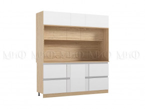 Кухня МДФ Карина Центральная секция 2050 (Пластер Бьянко/Сонома) в Тюмени - mebel-tymen.ru | фото