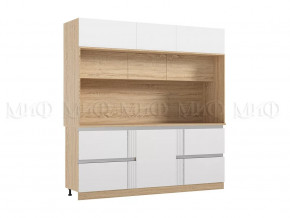 Кухня МДФ Карина Центральная секция 2200 (Пластер Бьянко/Сонома) в Тюмени - mebel-tymen.ru | фото