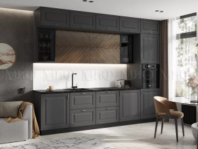 Кухня Престиж 3,0м Компоновка №2 (Графит/Графит софт/Прайм орех) в Тюмени - mebel-tymen.ru | фото