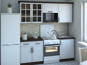 Кухня Прованс 2м столешница 38 мм Белое дерево/Венге в Тюмени - mebel-tymen.ru | фото
