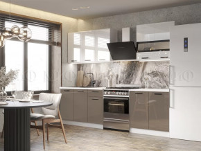 Кухня Рио 2,0м (Белый глянец холодный/Капучино (Кастилло)) в Тюмени - mebel-tymen.ru | фото