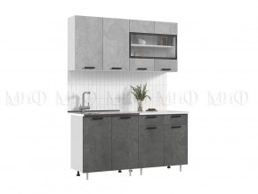 Кухня Рио NEW 1,6м Бетон светлый/Бетон темный ЛДСП в Тюмени - mebel-tymen.ru | фото