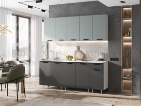 Кухня Рио NEW 2,0м Сумеречный голубой/Графит в Тюмени - mebel-tymen.ru | фото