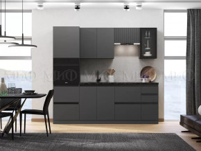 Кухня Техно-6 2,4м (Графит/Графит софт) в Тюмени - mebel-tymen.ru | фото