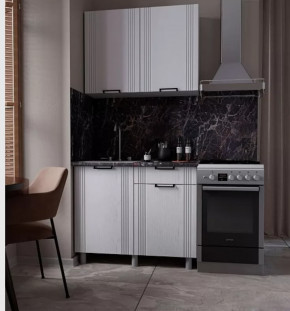 Кухня ВАНДТ 1,0м (б/сушки, б/мойки 500), ЛДСП Белый/МДФ Арктик Б/СТОЛЕШН в Тюмени - mebel-tymen.ru | фото