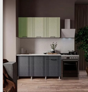 Кухня ВАНДТ 1,5м (б/сушки, б/мойки 500), ЛДСП Белый/МДФ Айвори/Лунный Кратер Б/СТОЛЕШН в Тюмени - mebel-tymen.ru | фото