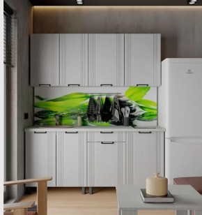 Кухня ВАНДТ 1,8м (б/сушки, б/мойки 800), ЛДСП Белый/МДФ Арктик Б/СТОЛЕШН в Тюмени - mebel-tymen.ru | фото