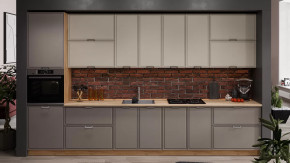 Кухонный гарнитур «Белладжио» №18 Дуб Крафт золотой, Софт панакота, Софт капучино в Тюмени - mebel-tymen.ru | фото