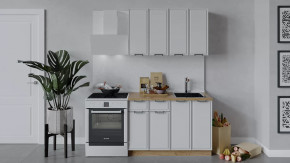 Кухонный гарнитур «Белладжио» длиной 120 см Дуб Крафт золотой, Фон белый в Тюмени - mebel-tymen.ru | фото