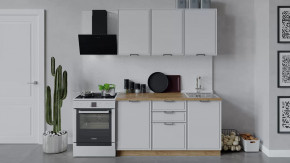 Кухонный гарнитур «Белладжио» длиной 150 см Дуб Крафт золотой, Фон белый в Тюмени - mebel-tymen.ru | фото