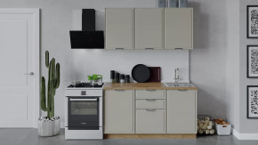 Кухонный гарнитур «Белладжио» длиной 150 см Дуб Крафт золотой, Софт панакота в Тюмени - mebel-tymen.ru | фото