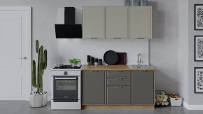 Кухонный гарнитур «Белладжио» длиной 150 см Дуб Крафт золотой, Софт панакота, Софт капучино в Тюмени - mebel-tymen.ru | фото