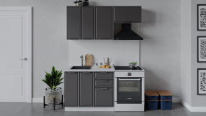 Кухонный гарнитур «Белладжио» длиной 160 см Белый, Софт графит в Тюмени - mebel-tymen.ru | фото