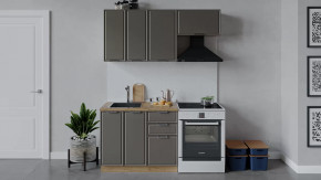 Кухонный гарнитур «Белладжио» длиной 160 см Дуб Крафт золотой, Софт капучино в Тюмени - mebel-tymen.ru | фото